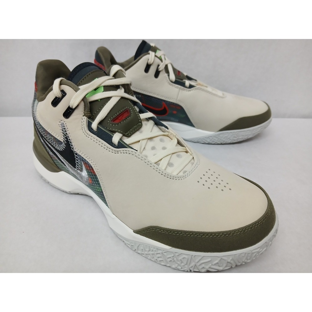 Nike Men's Zoom LeBron NXXT Ampd Faze Clan Beige Olive Green Sz 10.5 HF0715-200‎